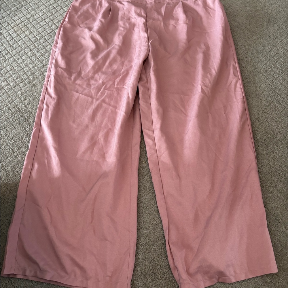 SHEIN Mauve Satin Pants